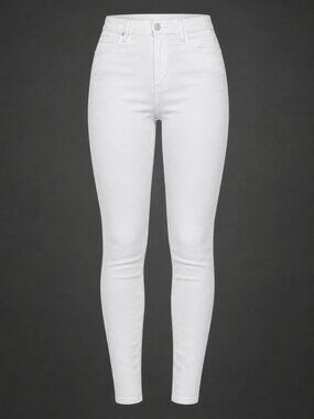 💖 2/40 American Eagle Next Level Stretch White Skinny Jeans Size 6 Short